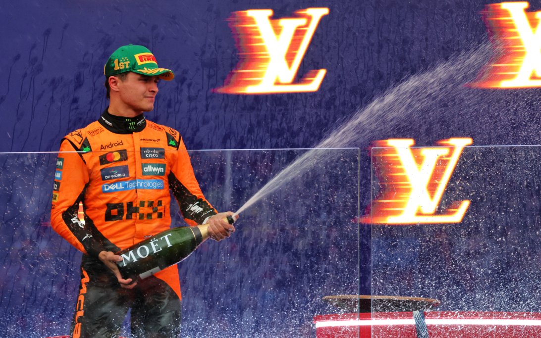 Norris Australia podium win celebration