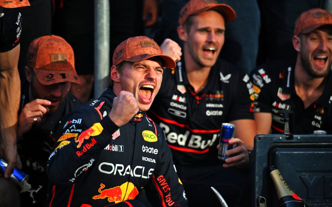 Verstappen celebrating win Austin