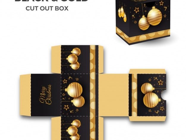 golden christmas box